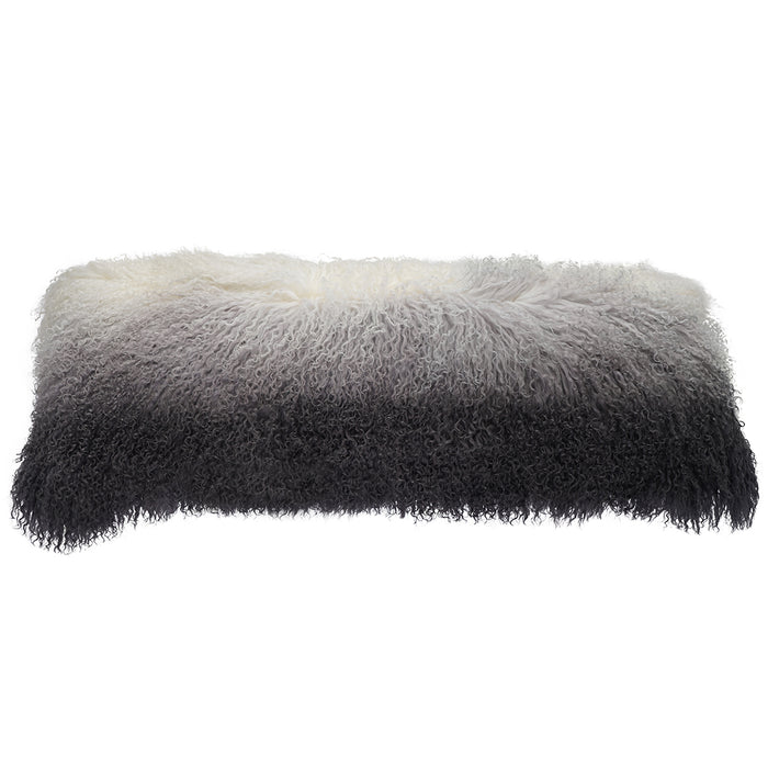 Tibetan Throw Pillow - Gray Ombre