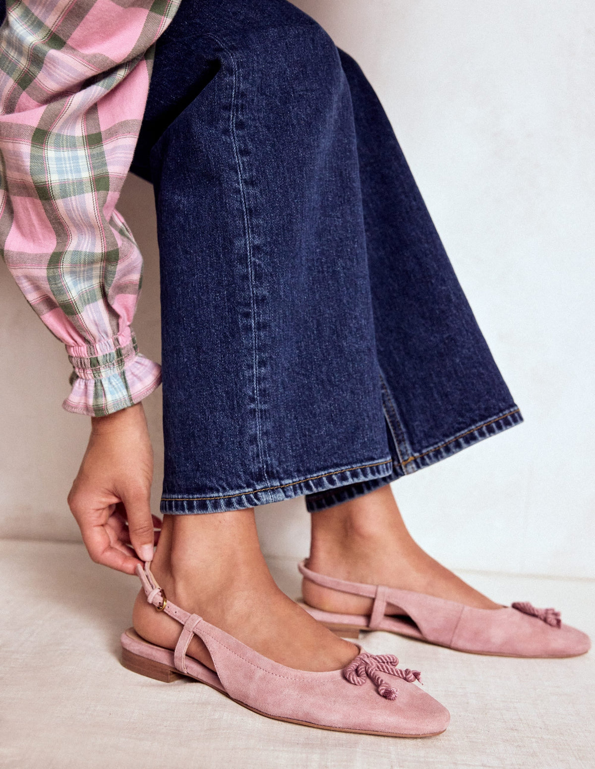 Easy Slingback Flats-Blush