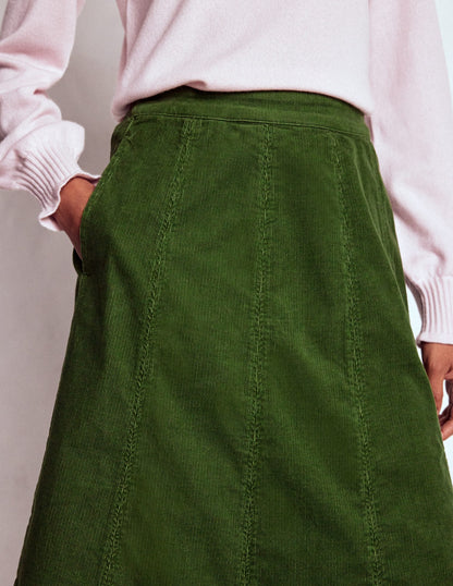 Joy Cord Midi Skirt-Fern