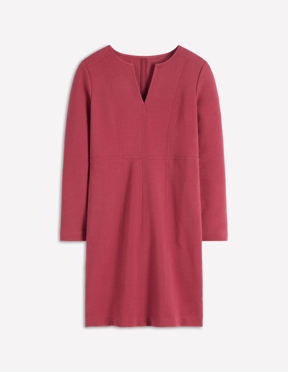 Colette Ottoman Shift Dress-Ruby Red