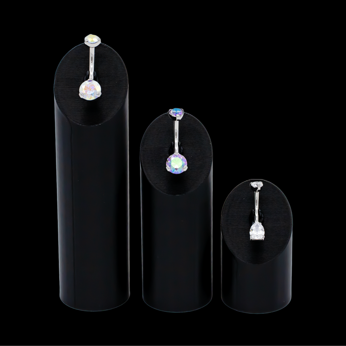 3 Piece Cylinder Tower Clip Display Set - Khrysos Jewelry