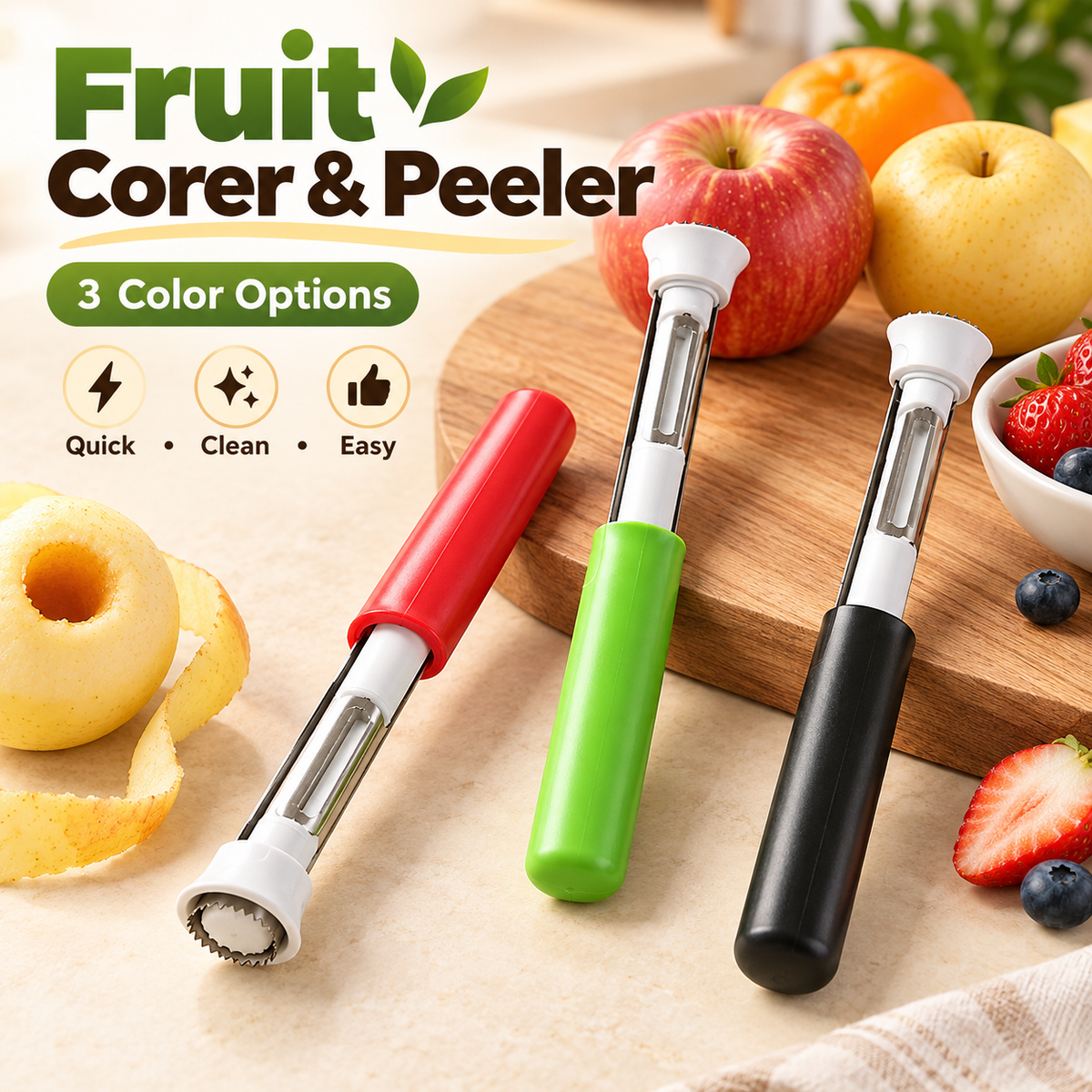 2-in-1 Fruit Corer & Peeler