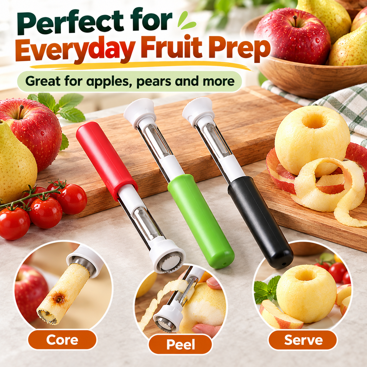 2-in-1 Fruit Corer & Peeler