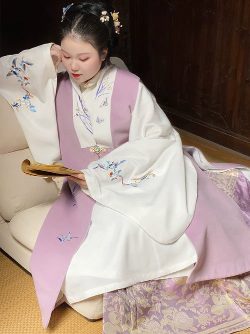 Chengzi 橙子 Late Ming Plus Size Embroidered Bijia Vest