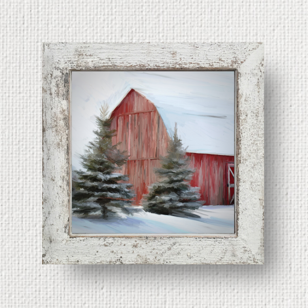 Barn with Trees