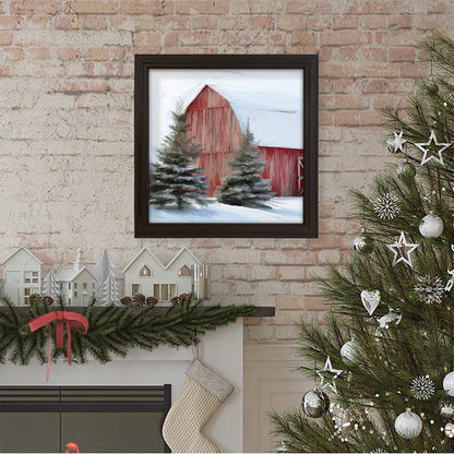 Barn with Trees