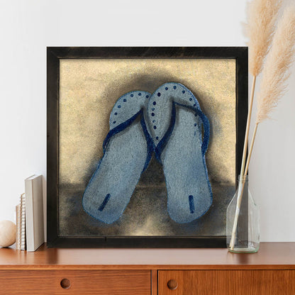 Blue Flip Flops