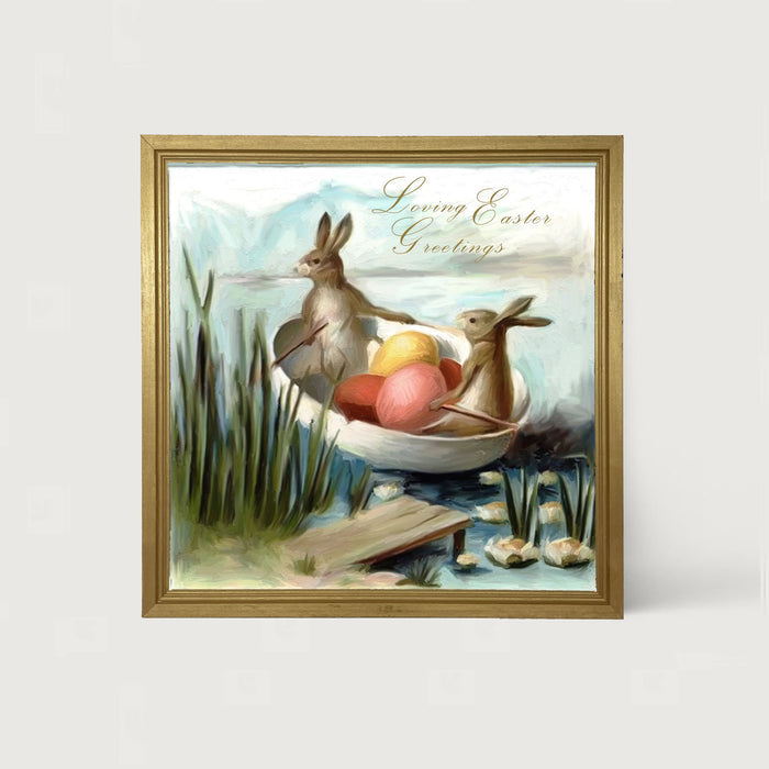 Bunnies in an Egg Boat