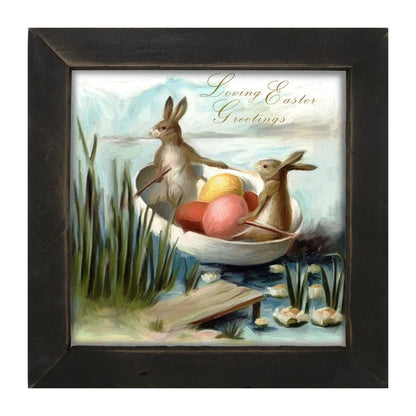 Bunnies in an Egg Boat