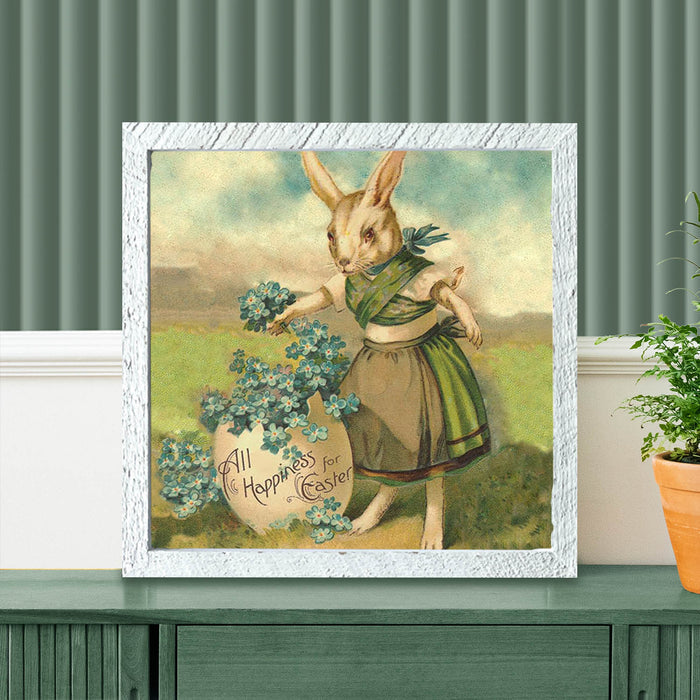 Bunny with Clovers