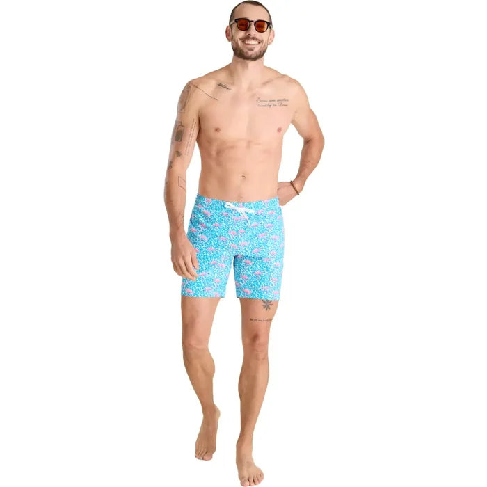 Chubbies Men's The Domingoes are for Flamingoes Swim Trunks - 7" Inseam