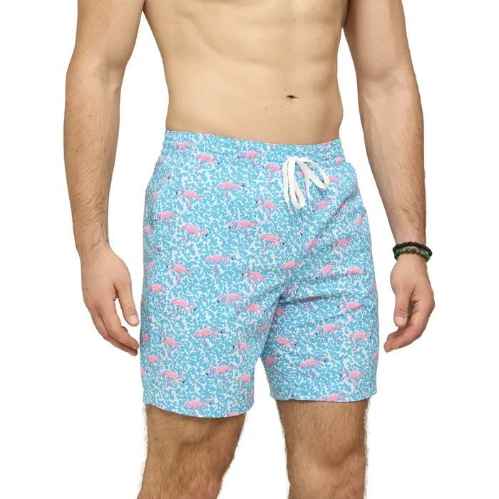 Chubbies Men's The Domingoes are for Flamingoes Swim Trunks - 7" Inseam