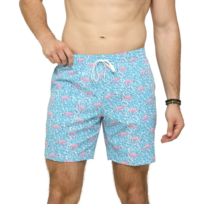 Chubbies Men's The Domingoes are for Flamingoes Swim Trunks - 7" Inseam
