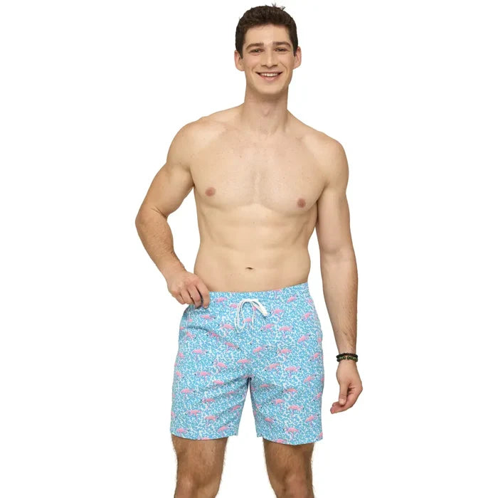 Chubbies Men's The Domingoes are for Flamingoes Swim Trunks - 7" Inseam