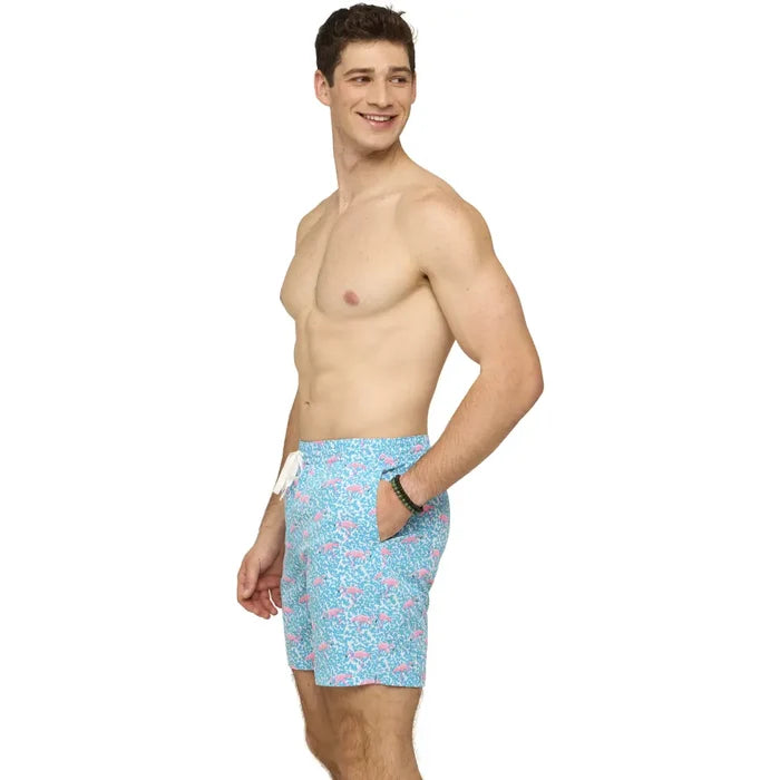 Chubbies Men's The Domingoes are for Flamingoes Swim Trunks - 7" Inseam