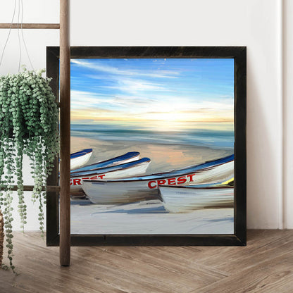 Crest Rowing Boats on Jersey Shore