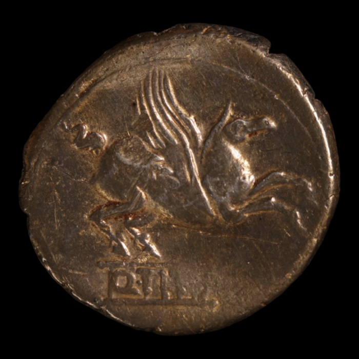 Denarius, Roman Republic, Liber & Pegasus - 90 BCE - Roman Republic - Auction 9/6/23