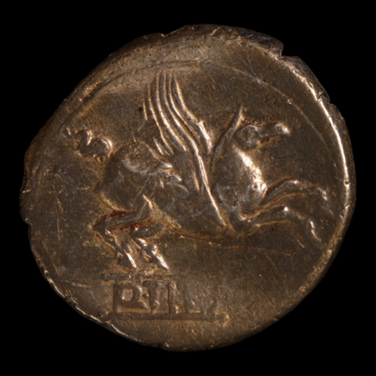 Denarius, Roman Republic, Liber & Pegasus - 90 BCE - Roman Republic - Auction 9/6/23