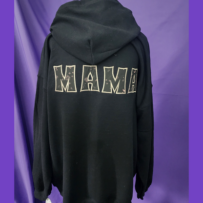 Embroidered Celestial Mama Applique Full Zip Hoodie