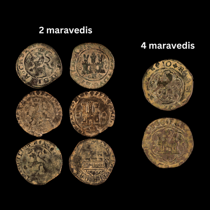 Ferdinand II & Isabella I (Catholic Monarchs) Maravedis - c. 1522 to 1566 CE - Spain