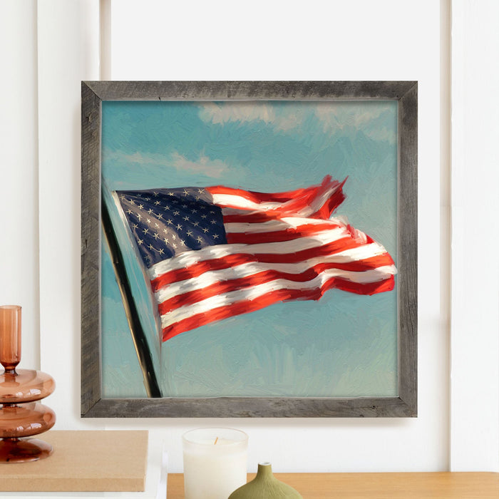 Flag Waving in The Sky