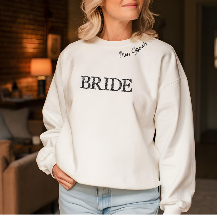 Floral Bride Custom Crewneck