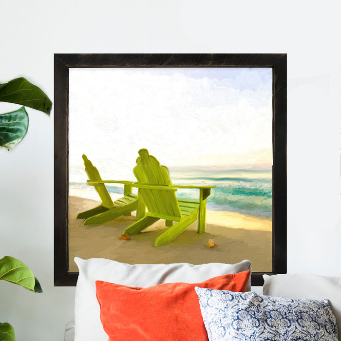 Green Adirondack Chairs