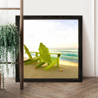 Green Adirondack Chairs