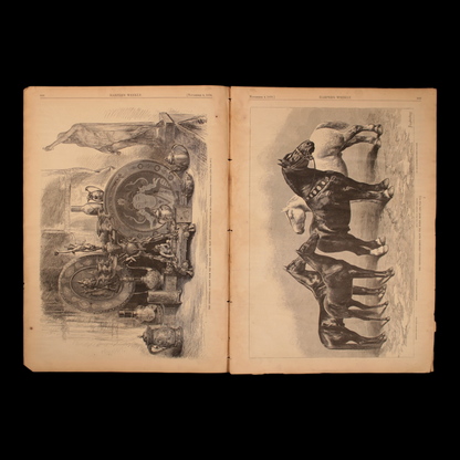 Harper's Weekly — "The Solid South," Many Political Comics About the Post War South