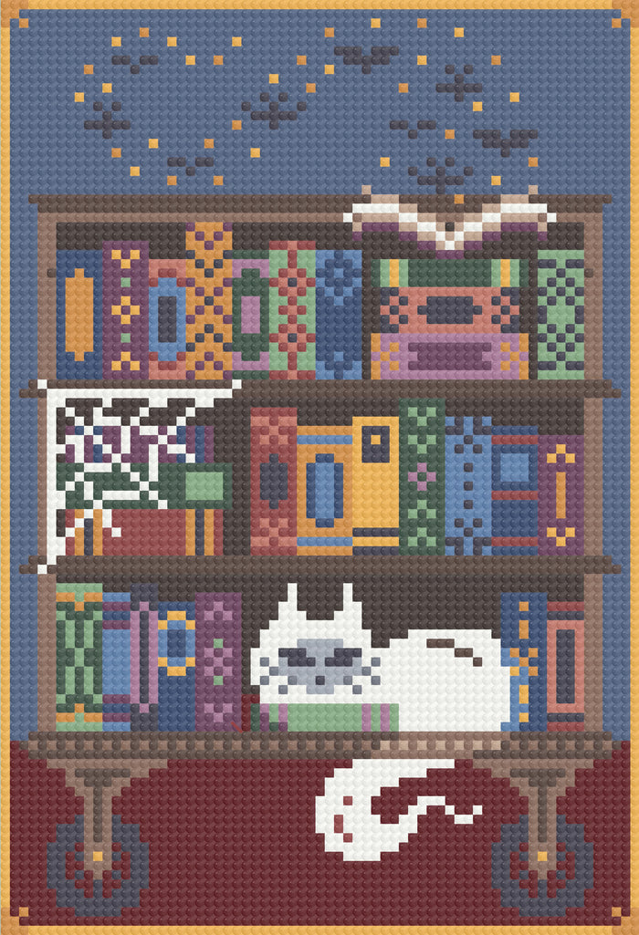 Midnight Book Cart | Pixel Charted