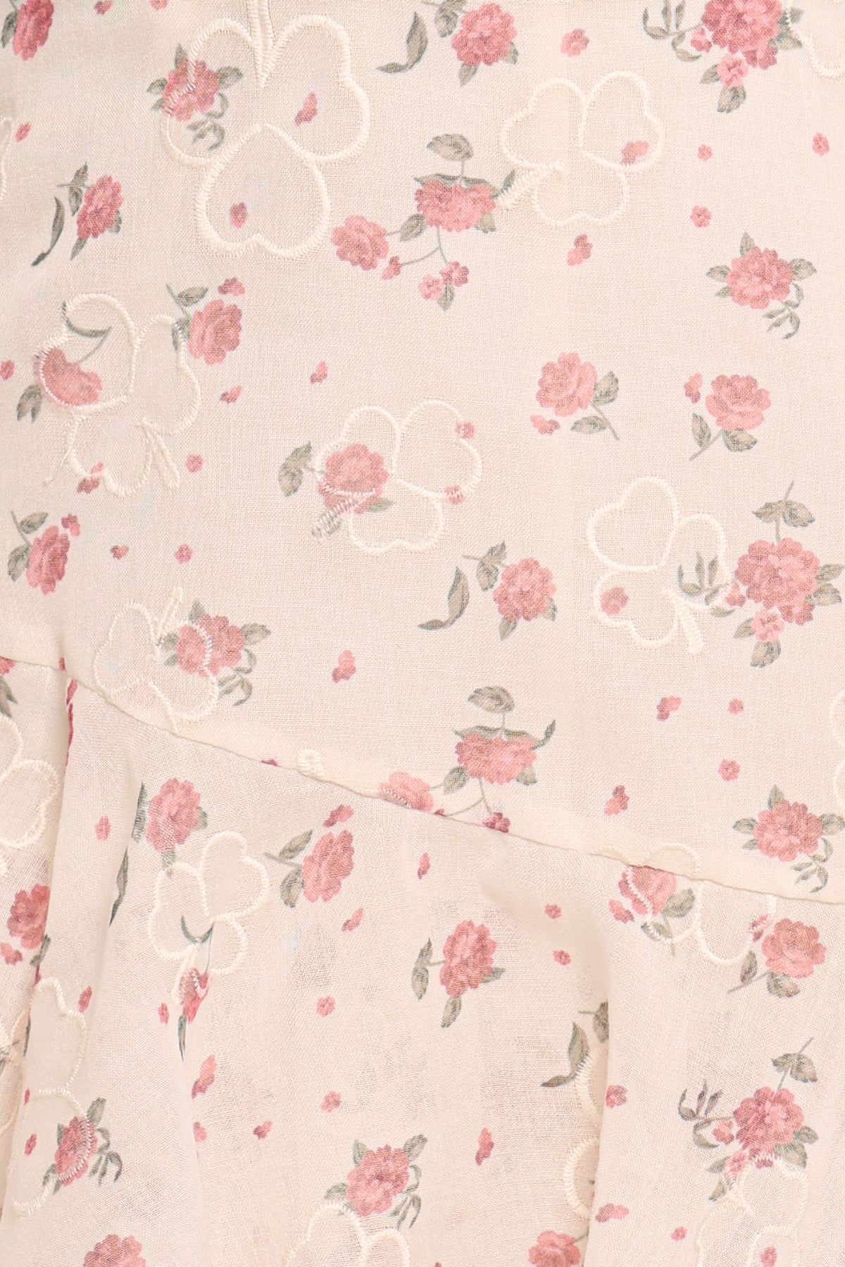 Maris Romper - Ivory Pink Rose