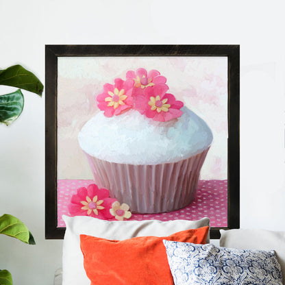 Pink Daisy Cupcake