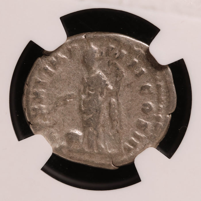Rome, Marcus Aurelius, AR Denarius, Providentia (Deity of Prediction) - 166 to 167 CE - NGC Graded