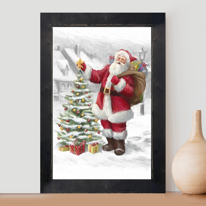 Santa with The Outdoor Tree