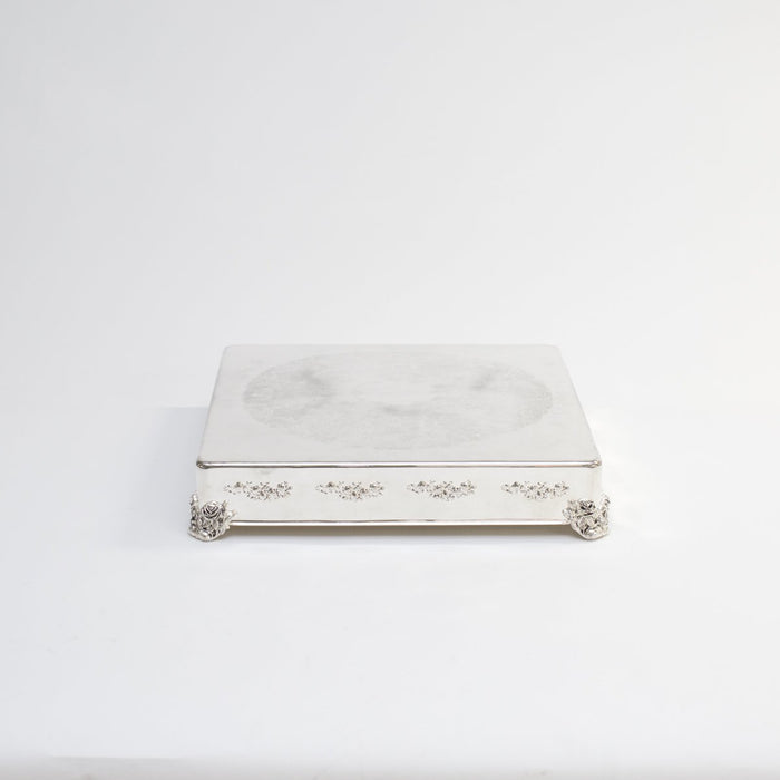Silver Square Cake Stand 18"