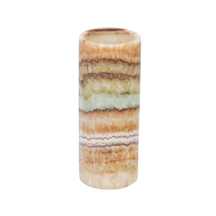 Small Aqua Cylinder Smooth Edge Lamp