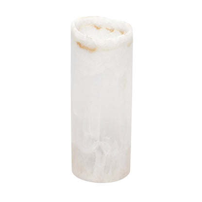 Small Cylinder Natural Edge White Ice Lamp