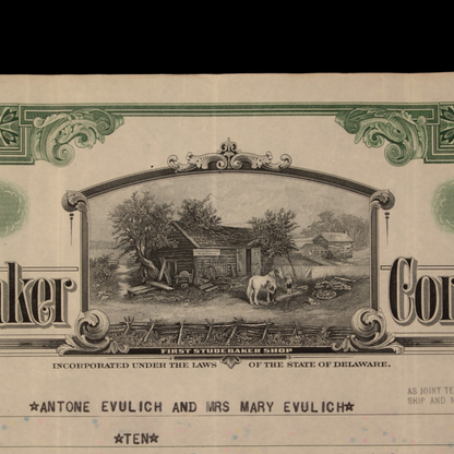 Studebaker Corporation Stock Certificate - 1940s - Auto Industry