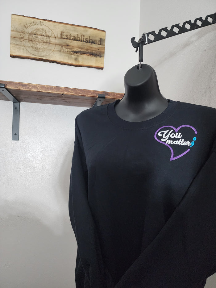Suicide Prevention Awareness Embroidered Pullover Hoodie