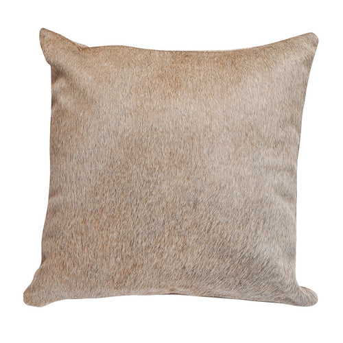 Taupe Cowhide Pillow