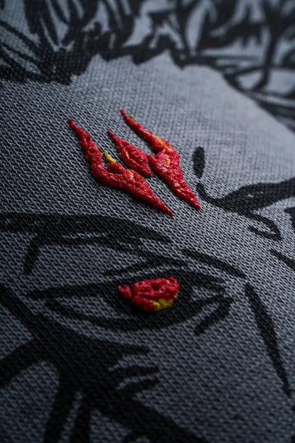 The Shibuya Incident – Anime Oversized Sweatshirt with Puff Print and Embroidery