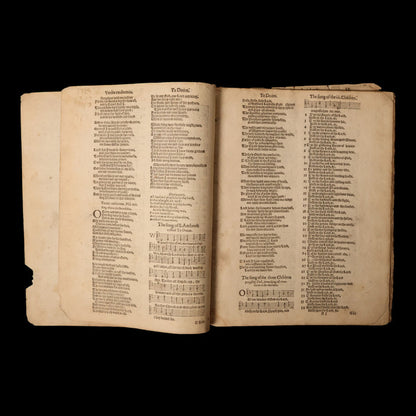 "The Whole Booke of Paslmes," Portion of an English Psalm Hymnal - Published 1614 - England