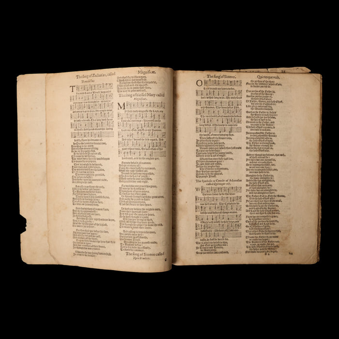 "The Whole Booke of Paslmes," Portion of an English Psalm Hymnal - Published 1614 - England