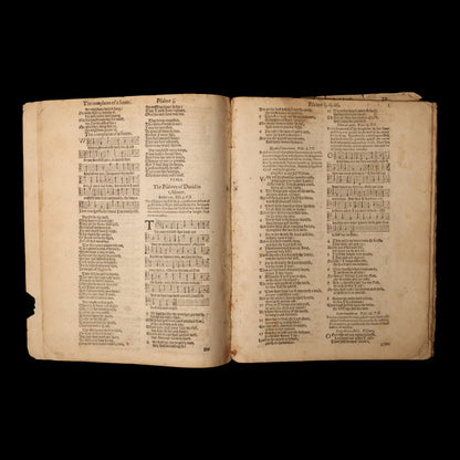 "The Whole Booke of Paslmes," Portion of an English Psalm Hymnal - Published 1614 - England