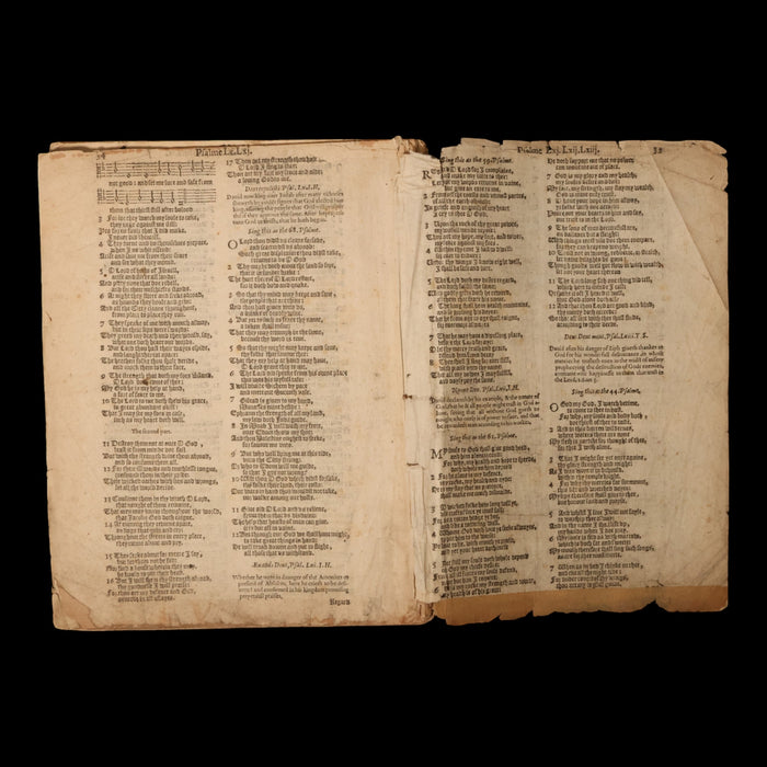"The Whole Booke of Paslmes," Portion of an English Psalm Hymnal - Published 1614 - England