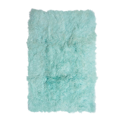 Tibetan Sheep Throw - Aqua