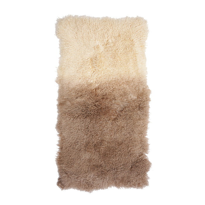 Tibetan Sheep Throw - Champagne Ombre