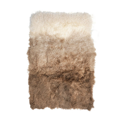 Tibetan Sheep Throw - Champagne Ombre