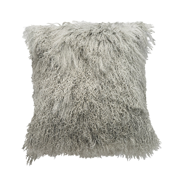 Tibetan Sheep Throw Pillow - Ash Grey
