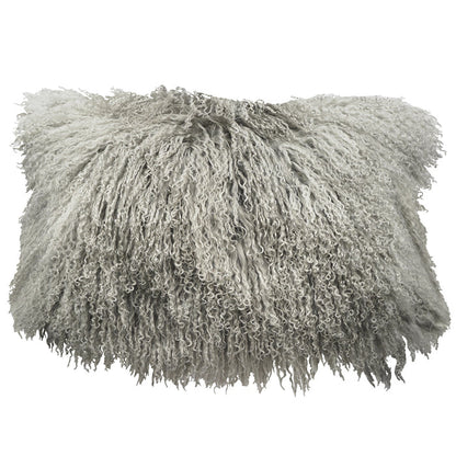 Tibetan Sheep Throw Pillow - Ash Grey